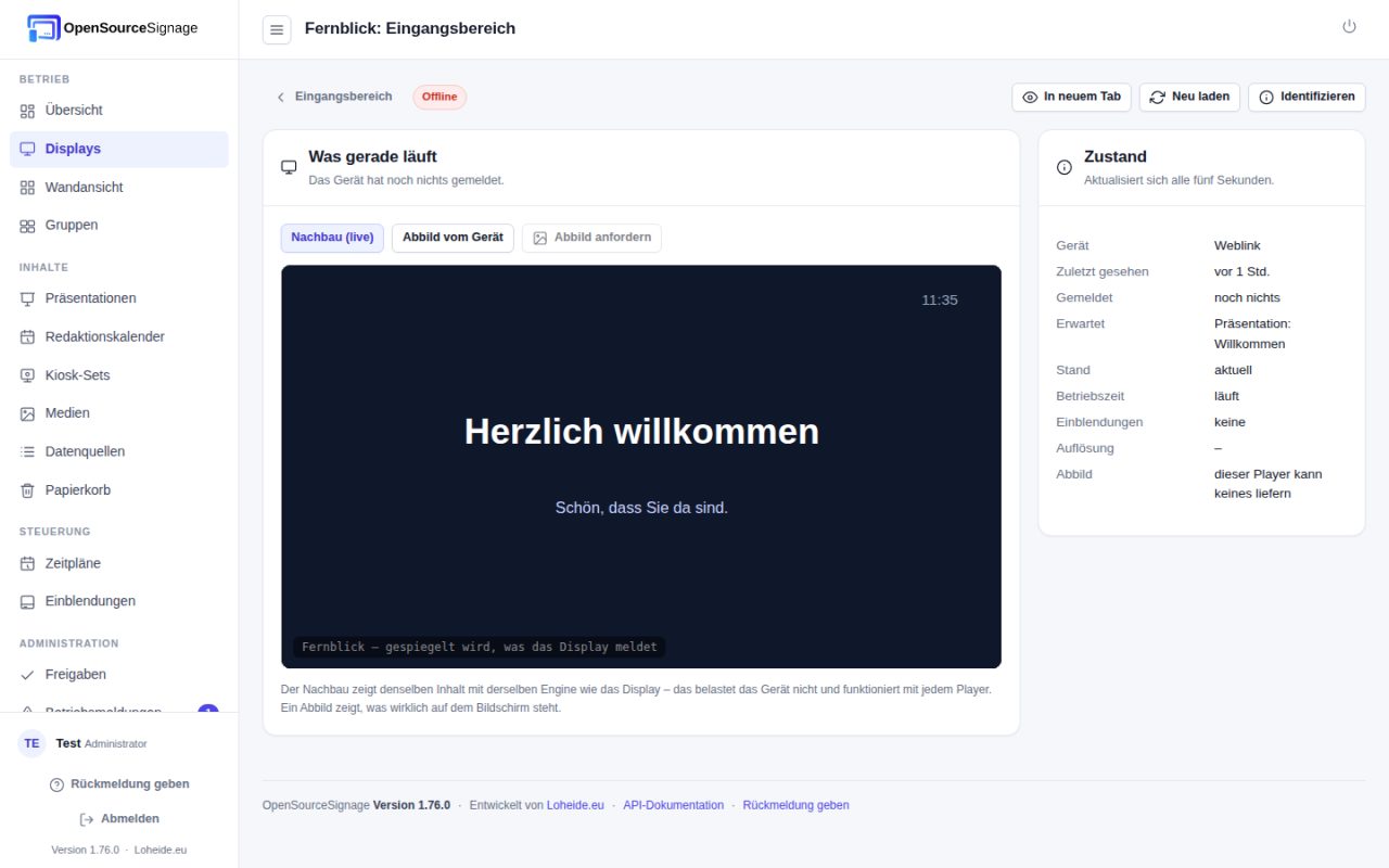 Der Fernblick zeigt, was auf einem Display gerade zu sehen ist